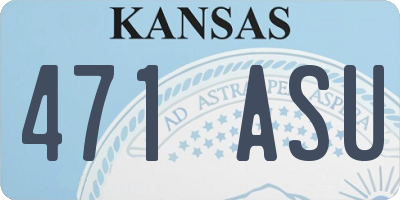 KS license plate 471ASU