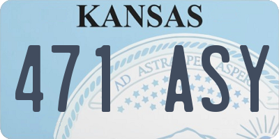 KS license plate 471ASY
