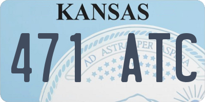 KS license plate 471ATC