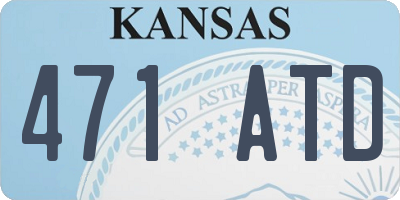 KS license plate 471ATD