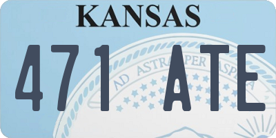 KS license plate 471ATE