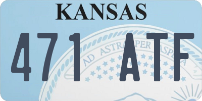 KS license plate 471ATF