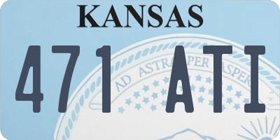 KS license plate 471ATI