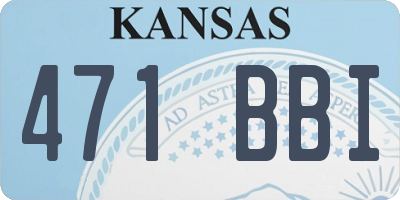 KS license plate 471BBI