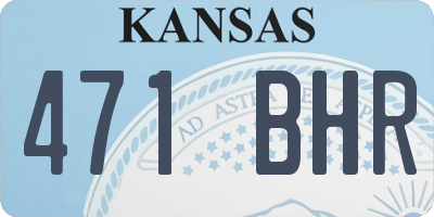 KS license plate 471BHR