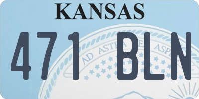 KS license plate 471BLN