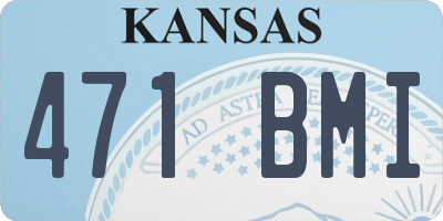 KS license plate 471BMI
