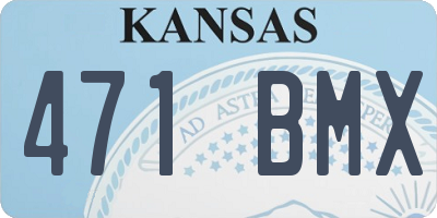 KS license plate 471BMX