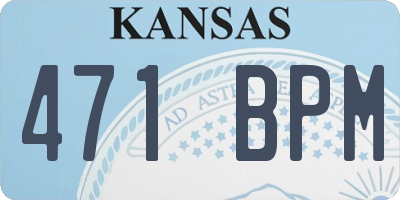 KS license plate 471BPM