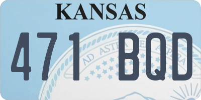 KS license plate 471BQD