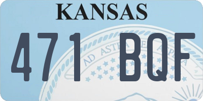KS license plate 471BQF