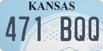 KS license plate 471BQQ
