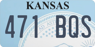 KS license plate 471BQS