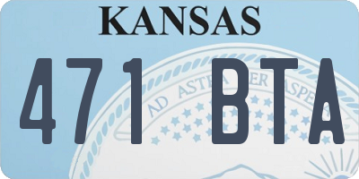 KS license plate 471BTA