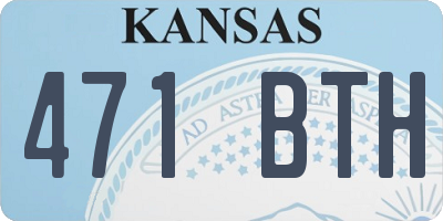 KS license plate 471BTH