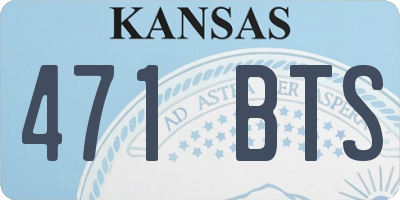 KS license plate 471BTS