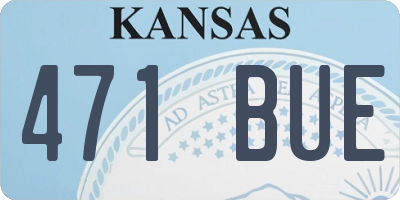 KS license plate 471BUE