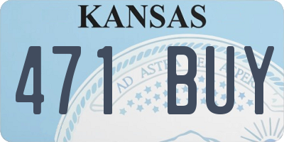KS license plate 471BUY