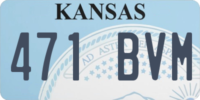 KS license plate 471BVM