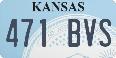 KS license plate 471BVS