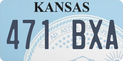 KS license plate 471BXA