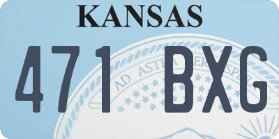 KS license plate 471BXG