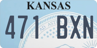 KS license plate 471BXN