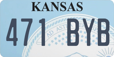 KS license plate 471BYB