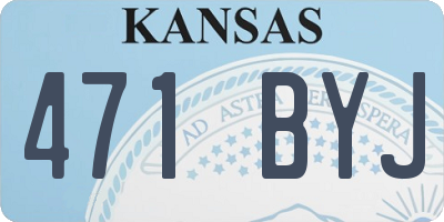KS license plate 471BYJ