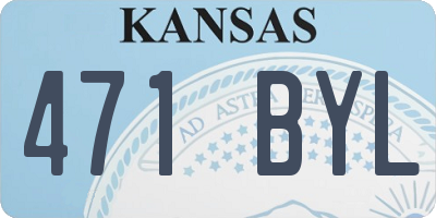 KS license plate 471BYL