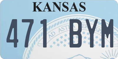 KS license plate 471BYM