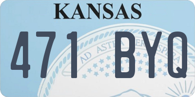 KS license plate 471BYQ
