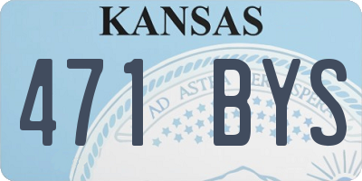 KS license plate 471BYS