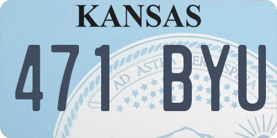 KS license plate 471BYU