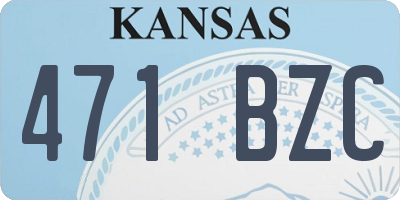 KS license plate 471BZC