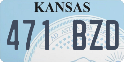 KS license plate 471BZD