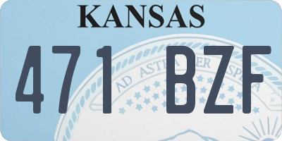 KS license plate 471BZF