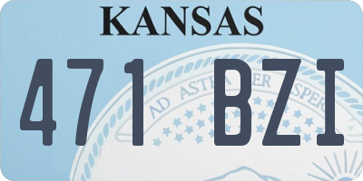 KS license plate 471BZI