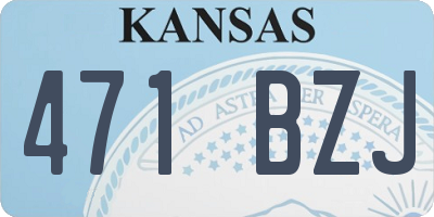 KS license plate 471BZJ
