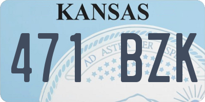 KS license plate 471BZK