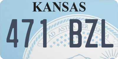 KS license plate 471BZL