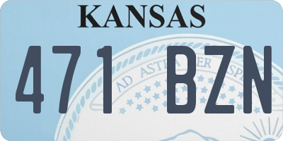 KS license plate 471BZN