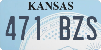 KS license plate 471BZS