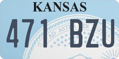 KS license plate 471BZU