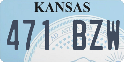 KS license plate 471BZW