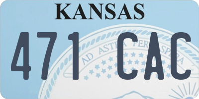 KS license plate 471CAC