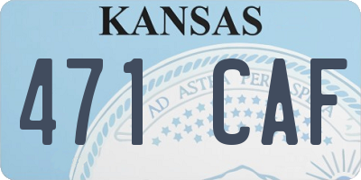 KS license plate 471CAF