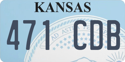 KS license plate 471CDB