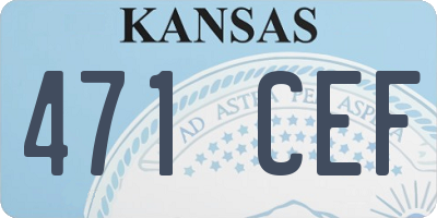 KS license plate 471CEF