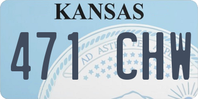 KS license plate 471CHW